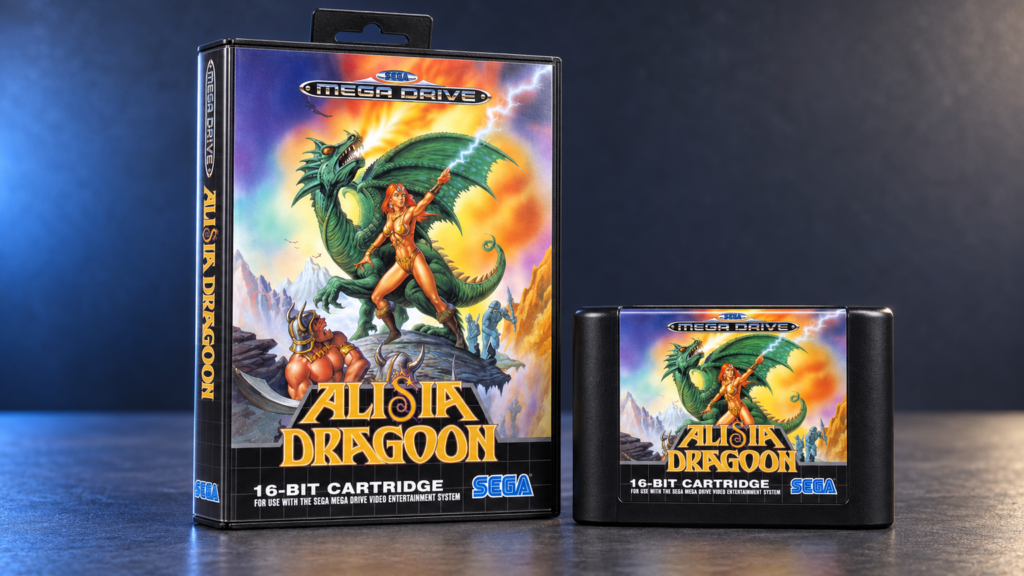Alisia Dragoon für Sega Mega Drive – Verpackung und Cartridge