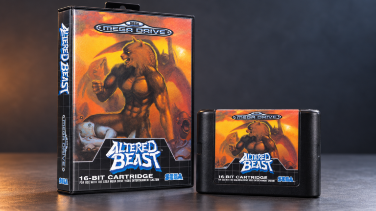 Altered Beast für Sega Mega Drive – Verpackung und Cartridge