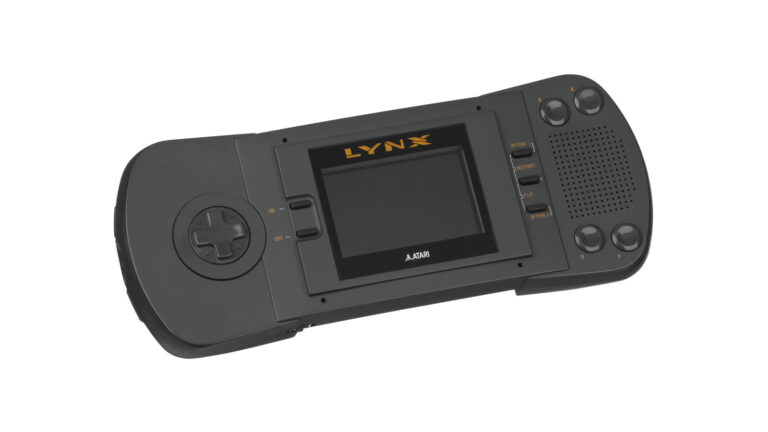 Originaler Atari Lynx I von 1989 mit Steuerkreuz, Farbbildschirm und vier Aktionstasten