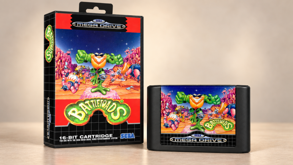 Battletoads – originale europäische Sega Mega Drive Verpackung und Modul