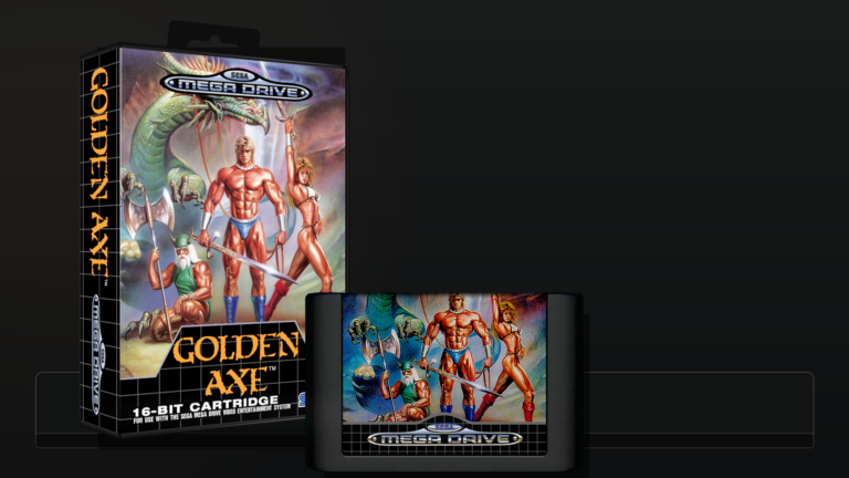 Golden Axe für Sega Mega Drive – Verpackung und Cartridge