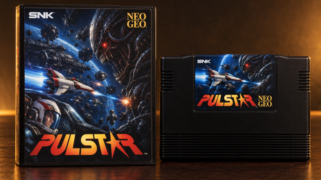 Pulstar: Neo-Geo-AES-Verpackung und Modul als KI-gestützte Produktaufnahme