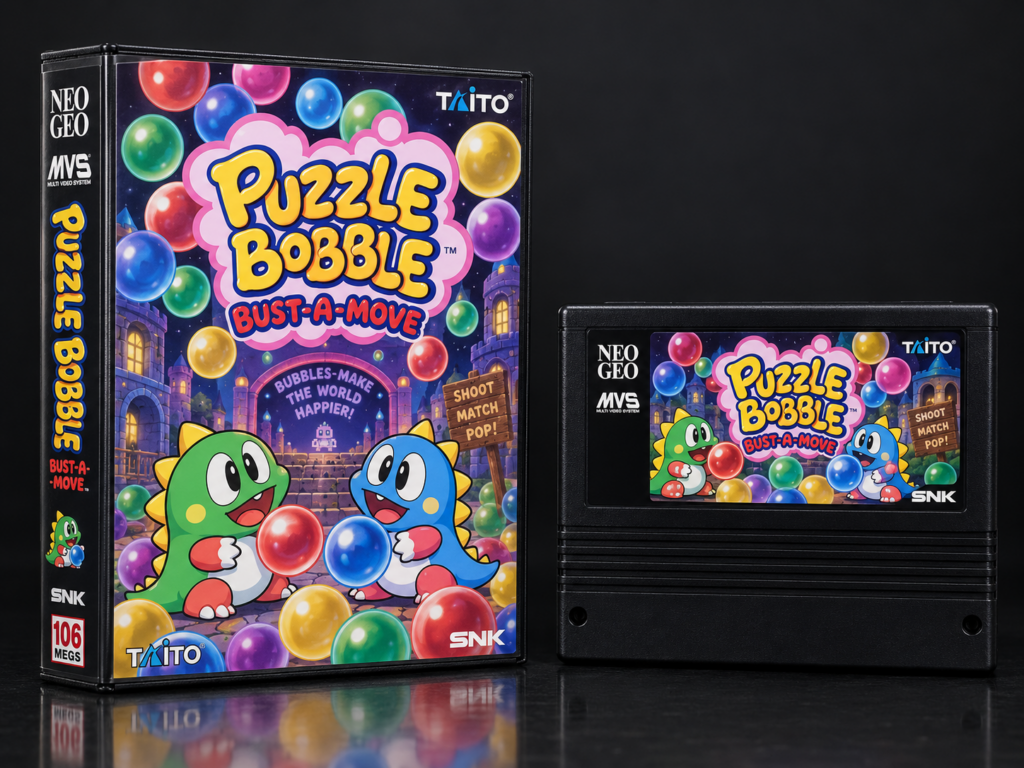 Puzzle Bobble / Bust-A-Move: KI-Packshot mit MVS-Kit und Modul