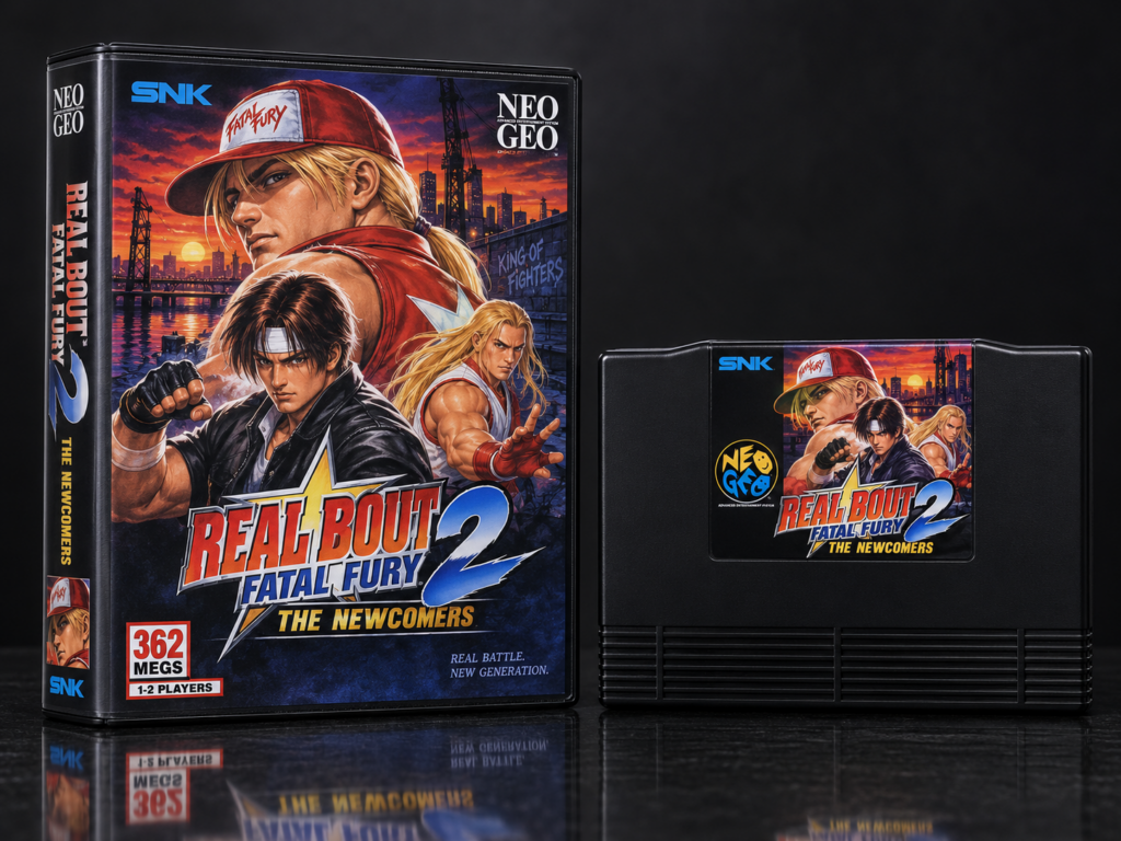 Real Bout Fatal Fury 2: The Newcomers: KI-Packshot mit AES-Verpackung und Modul