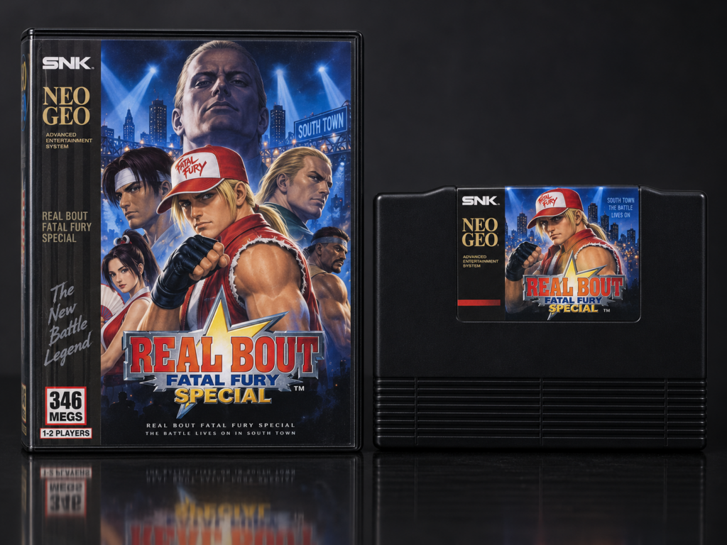 Real Bout Fatal Fury Special: KI-Packshot mit AES-Verpackung und Modul