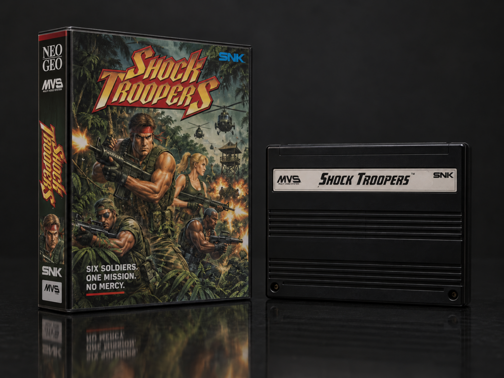 Shock Troopers: KI-Packshot mit MVS-Motiv und Modul