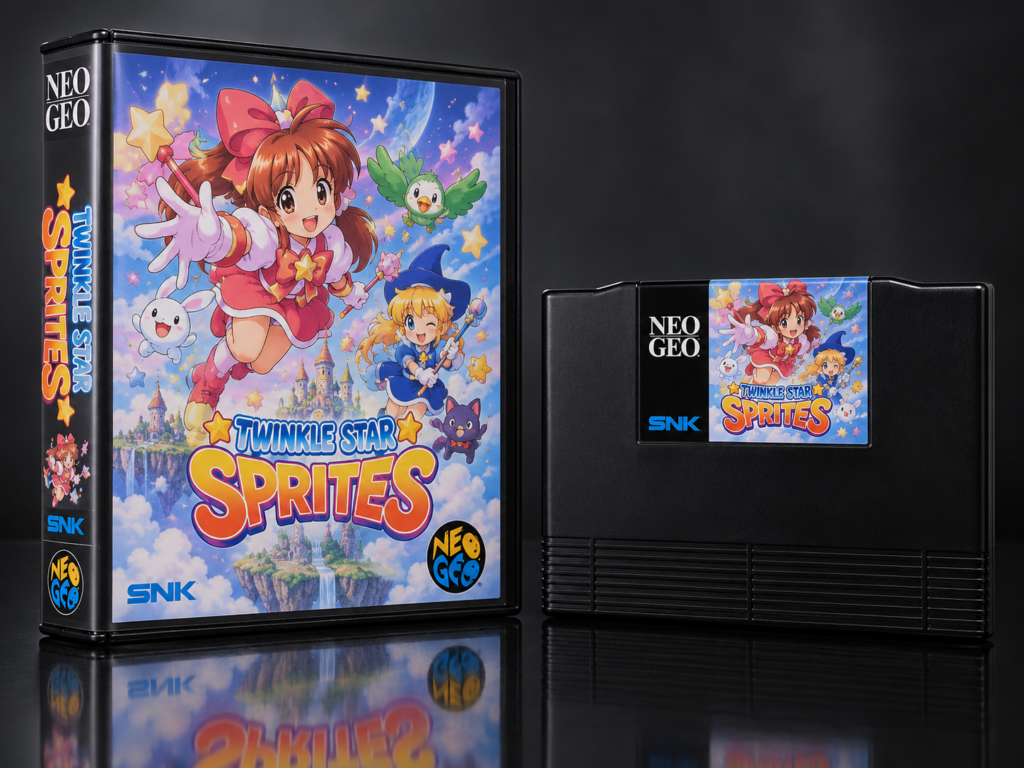 Twinkle Star Sprites: KI-Packshot mit AES-Verpackung und Modul